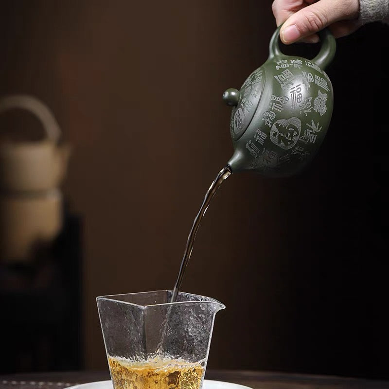 Yixing zishahu raw mine Benshan green mud pure handmade