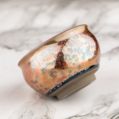 ZHOU YUN RONG Handmade Hundred Flower Tea Bowl