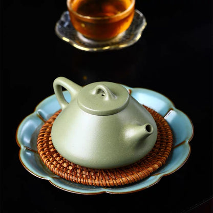 Yixing zishahu raw ore bean green sand mud smelting stone ladle pot