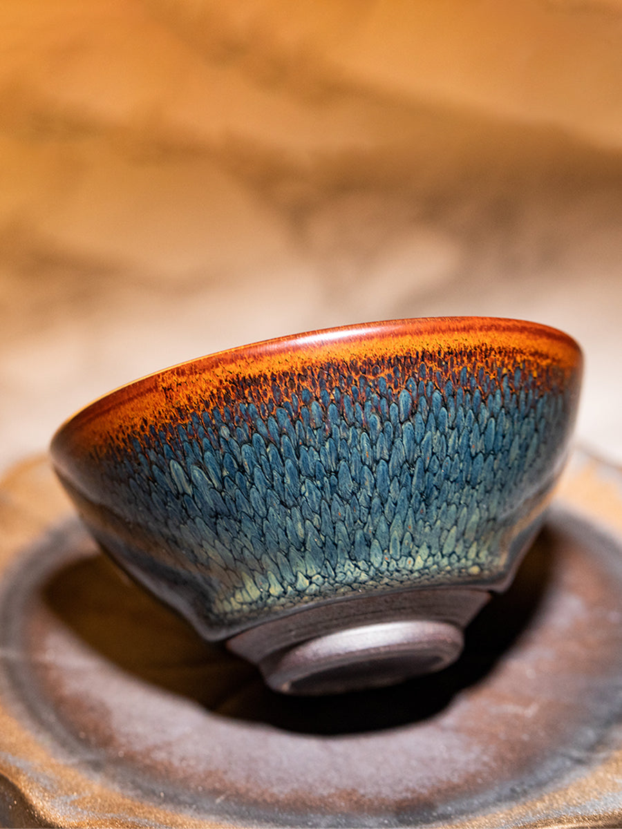 Master Handmade Partridge Feather Tea Bowl