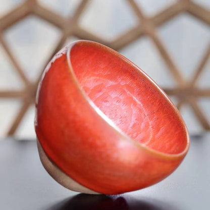 LIAO SHE SHENG  Handmade Hundred Flower Tea Bowl
